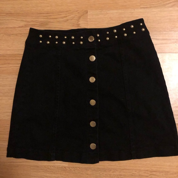 “Jack by BB Dakota” black denim mini skirt size 6 - Picture 7 of 7